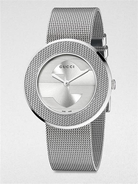 gucci u play silver watch|gucci silver bracelet watch.